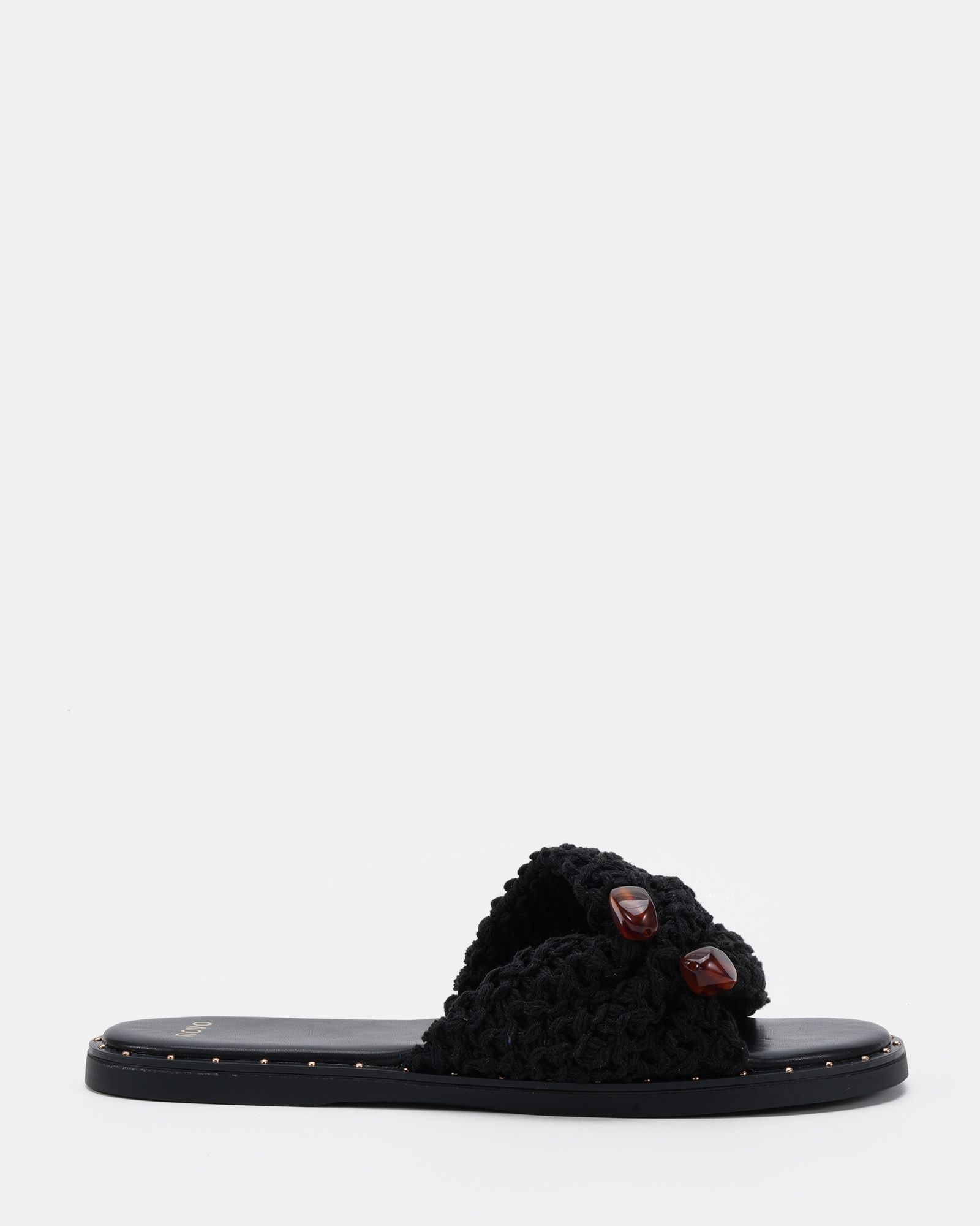 SHIMON BLACK CROCHET Sandals | Buy Women's SANDALS Online | Novo Shoes
