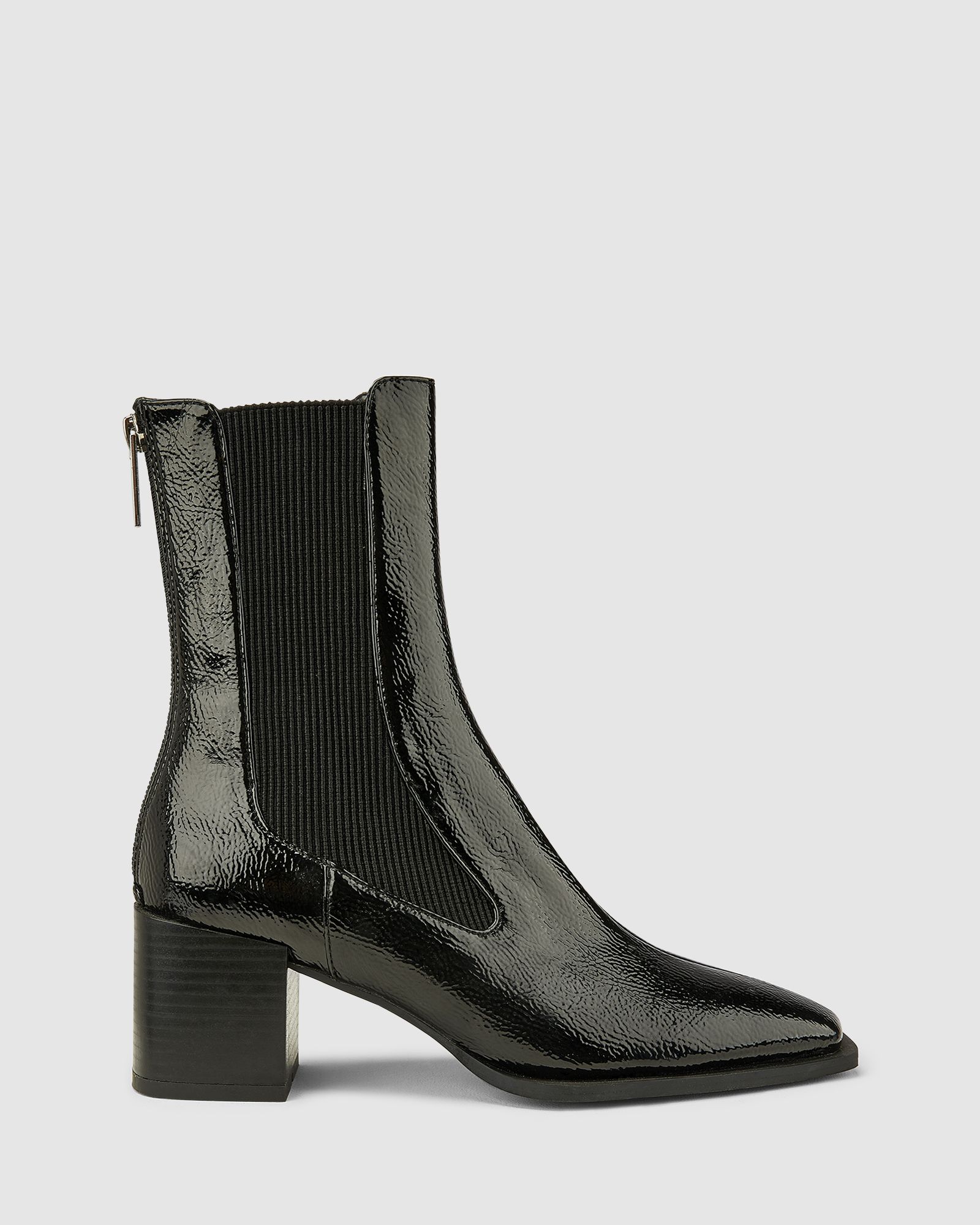 DNA Black Patent Ankle Boots Buy Women s BOOTS Online Novo Shoes