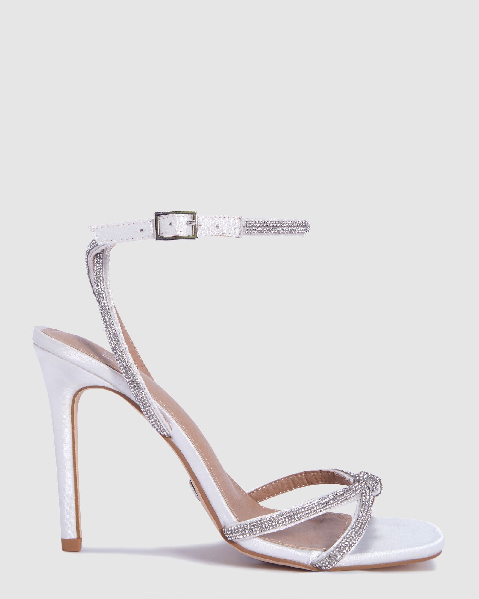 ZARAH WHITE SATIN Buy Women s HEELS Online Novo Shoes